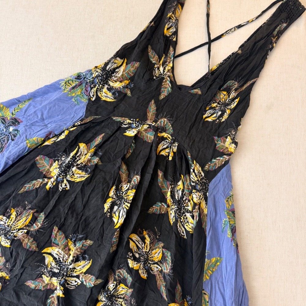 Free People Thought I Was Dreaming Floral Mini Dress Open Back S - Picture 12 of 12